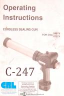 CSA-C.R. Lawrence-C.R. Lawrence CSA 0481V 0621V, Cordless Sealing Gun, Operation & Parts Manual-CSA 01481V-CSA 0721V-01